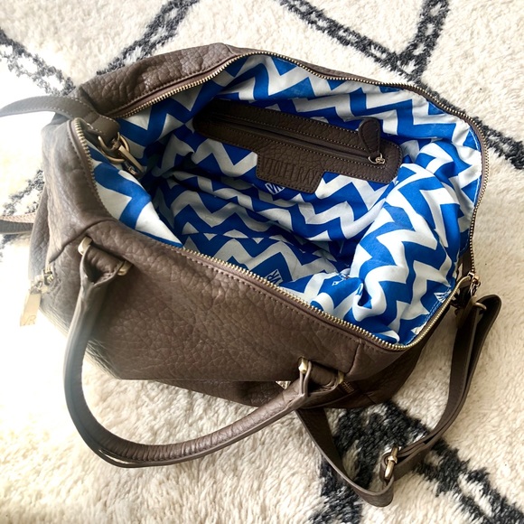 Gray Sandalwood & Gold Zipper Decor Hobo Bag - Picture 3 of 8